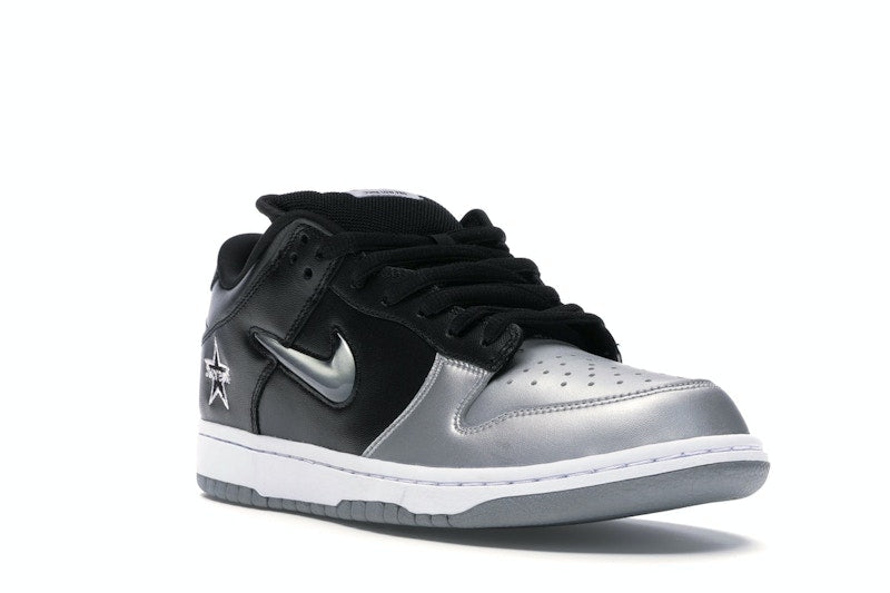 Nike SB Dunk Low Supreme Jewel Swoosh Silver