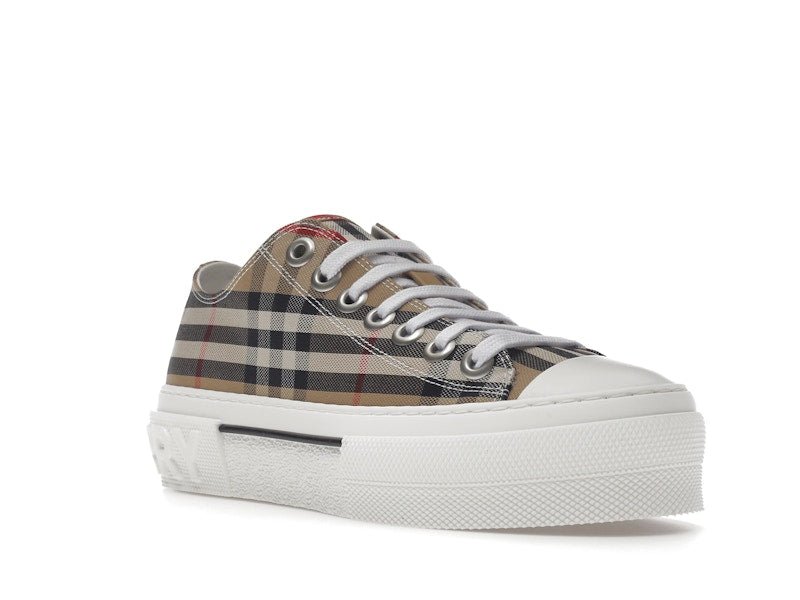 Burberry Vintage Check Cotton Sneakers Archive Beige White (Women's)