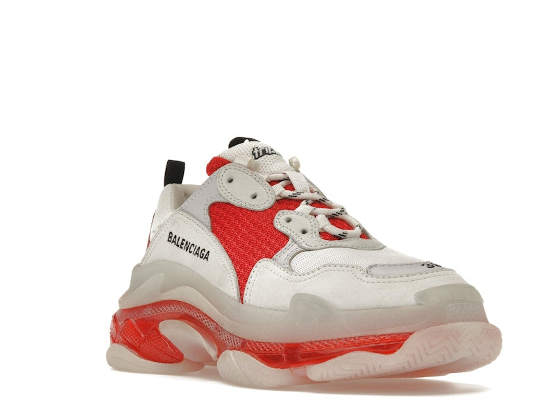 Balenciaga Triple S Clear Sole White Red