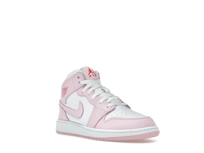 Jordan 1 Mid Pink Foam Fire Red (GS)