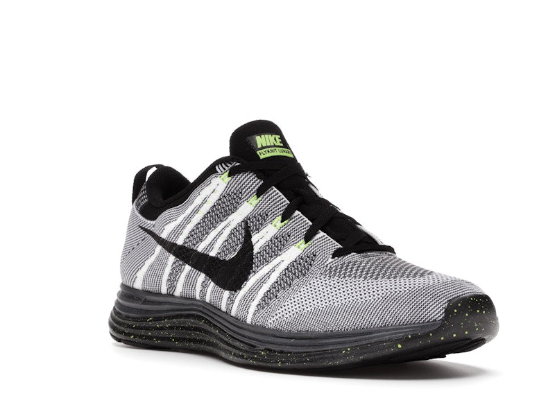 Nike Flyknit Lunar1+ White Black Volt
