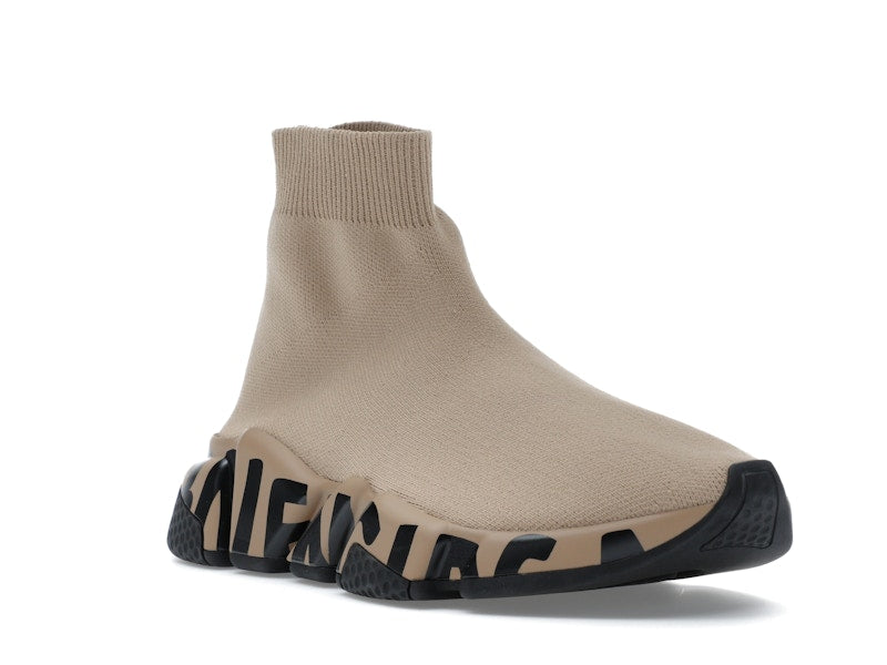 Balenciaga Speed Graffiti Beige Black (Women's)