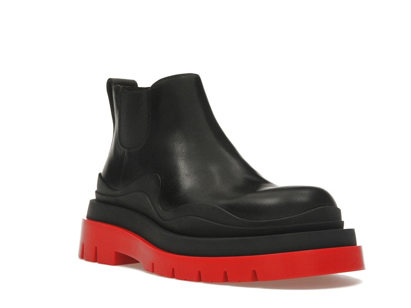 Bottega Veneta Tire Ankle Chelsea Boot Black Red (Women's)