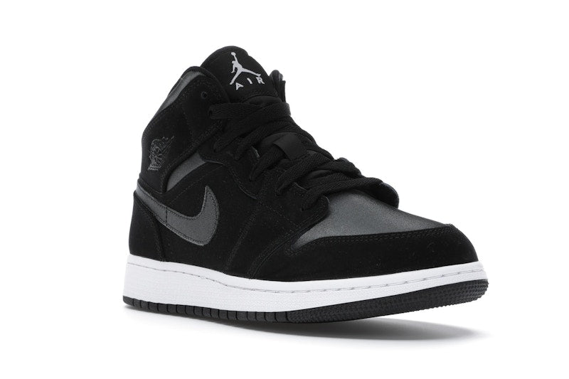 Jordan 1 Mid White Black Grey (GS)