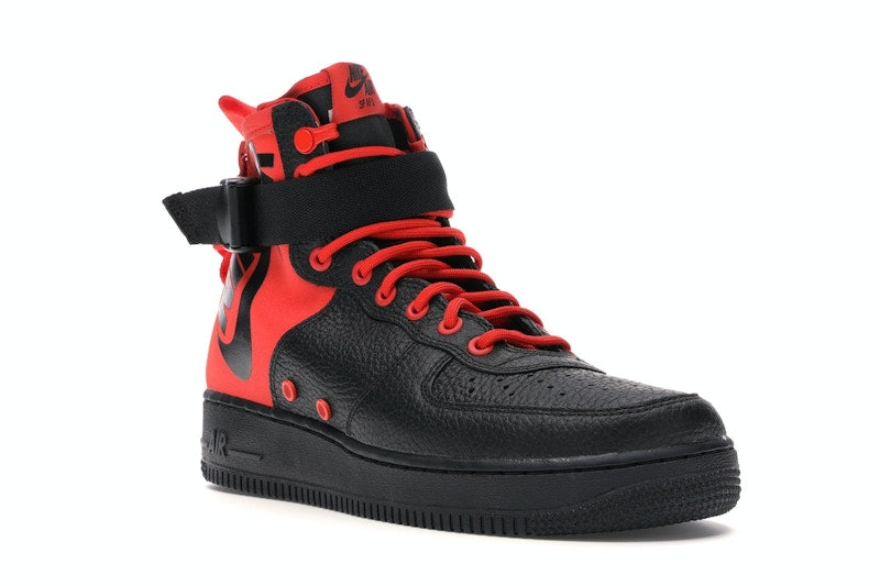 Nike SF Air Force 1 Mid Habanero Red Black