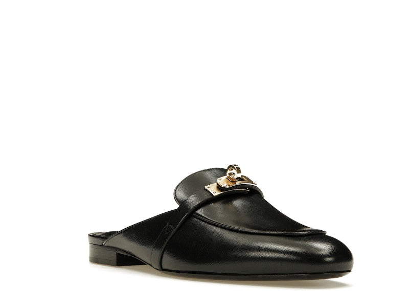 Hermes Oz Mule Noir Goatskin Leather