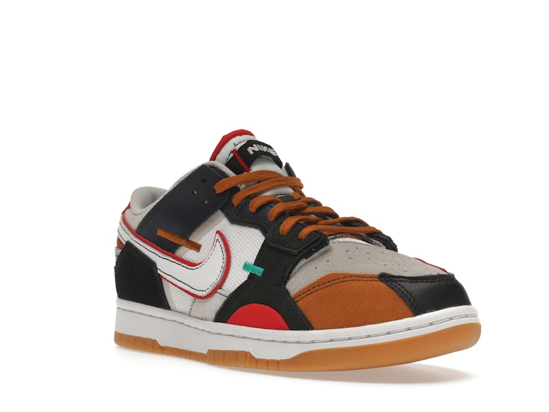 Nike Dunk Low Scrap Black Grey University Red