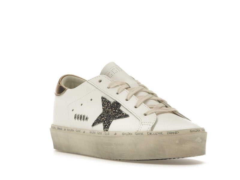Golden Goose Hi Star White Glitter Gold (Women's)