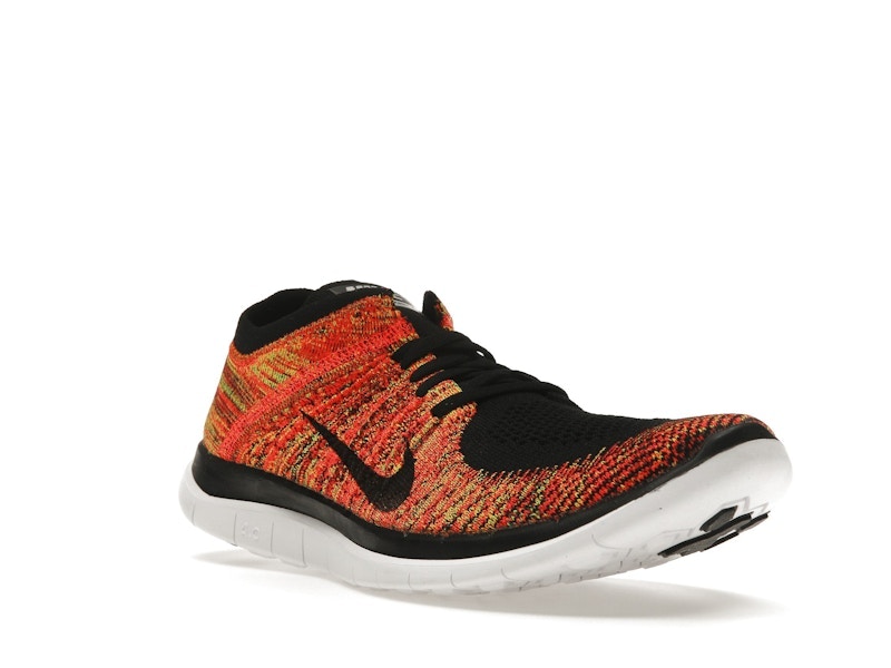 Nike Free Flyknit 4.0 Black Volt Bright Crimson