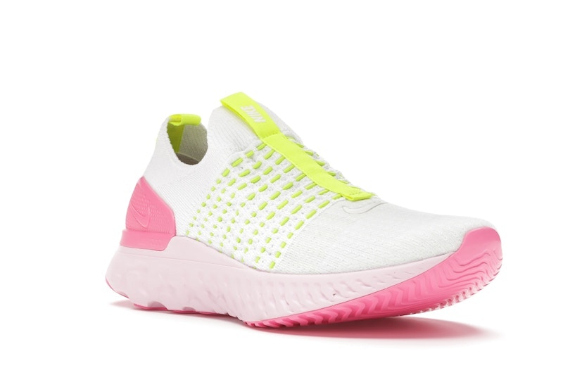 Nike React Phantom Run Flyknit 2 White Volt Pink Glow (Women's)
