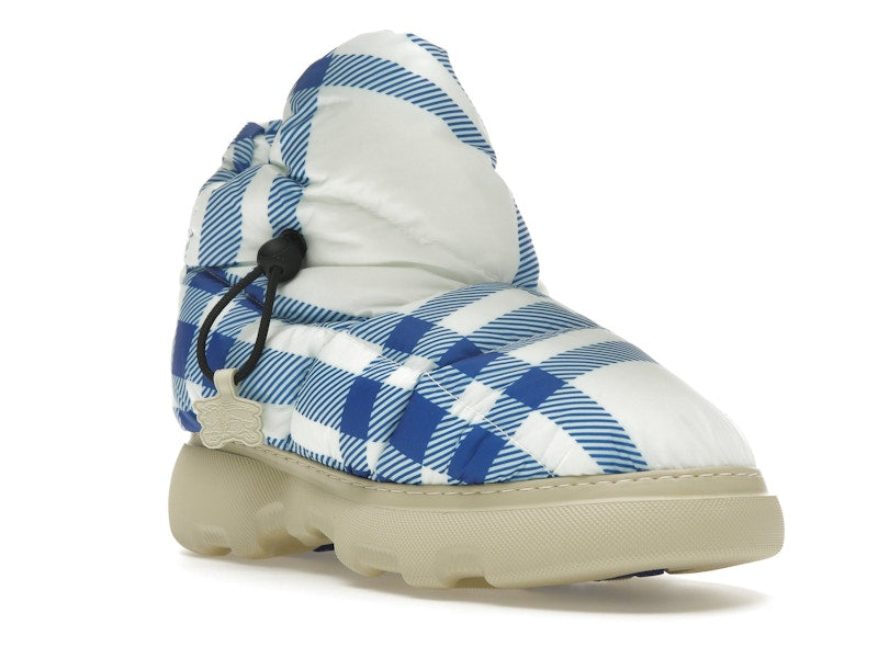 Burberry Check Pillow Boots Blue White