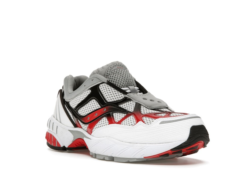 Saucony Grid Web White Grey Red
