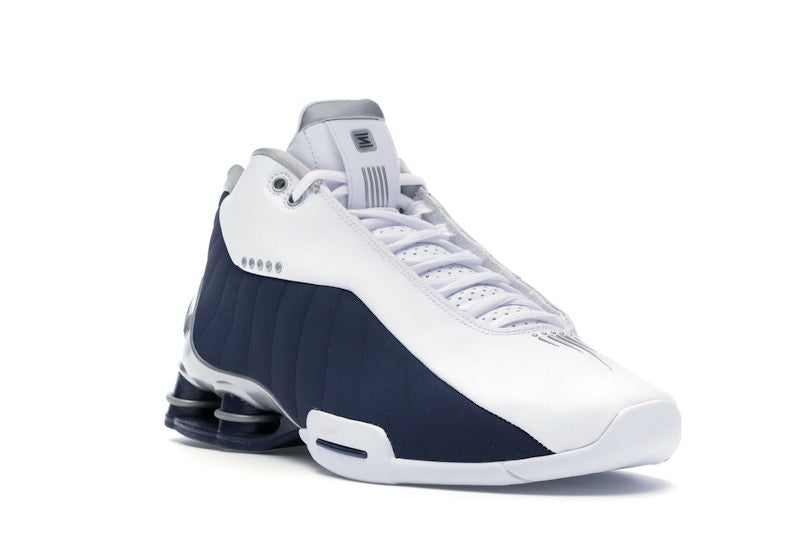 Nike Shox BB4 White Silver Navy