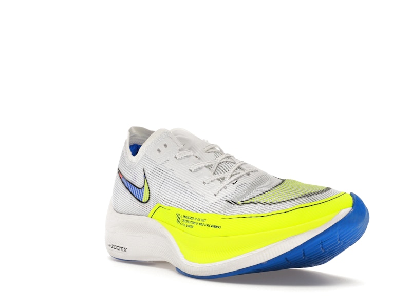 Nike ZoomX Vaporfly Next% 2 White Volt Racer Blue
