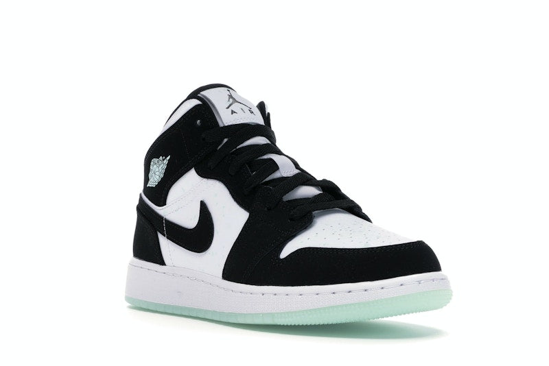 Jordan 1 Mid White Black Teal Tint (GS)