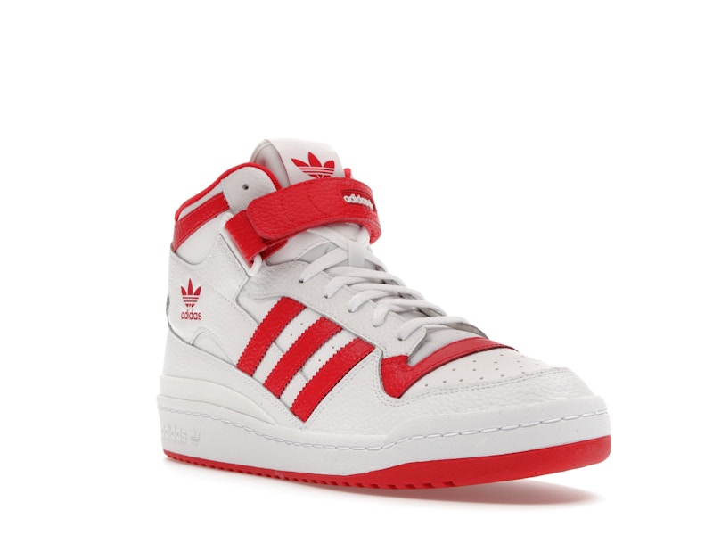 adidas Forum Mid Cloud White Vivid Red