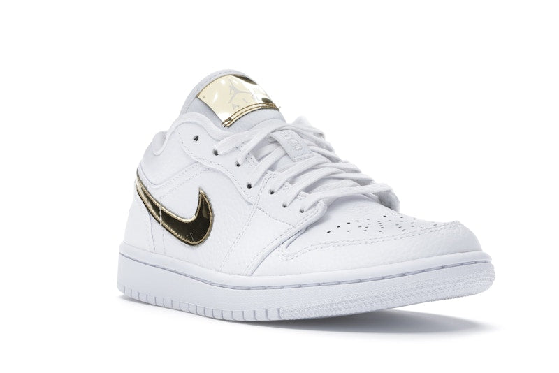 Jordan 1 Low White Metallic Gold (Women's)