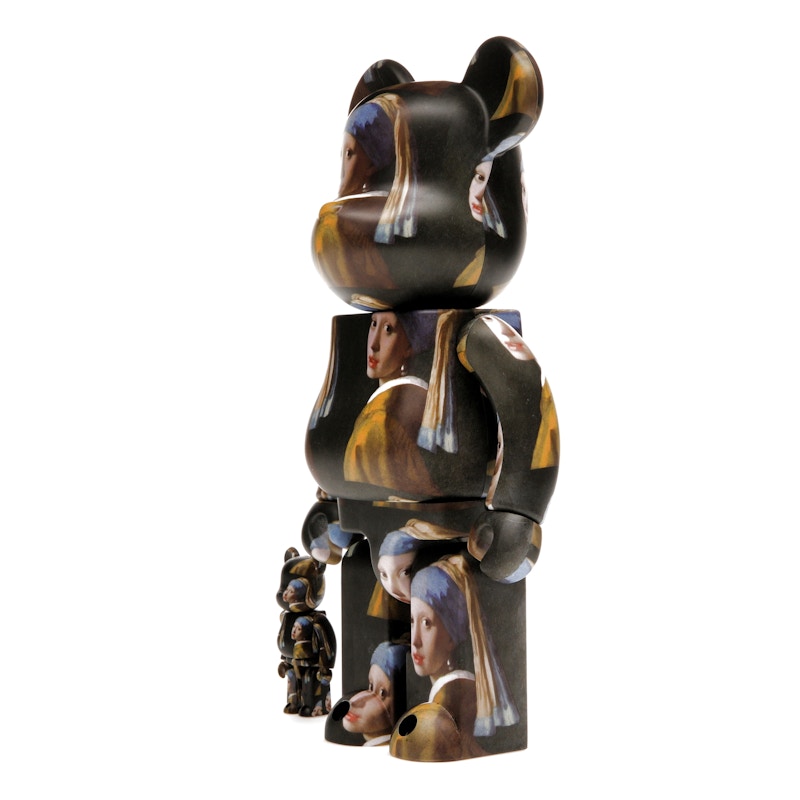Bearbrick Johannes Vermeer (Girl with a Pearl Earring) 100% & 400% Set