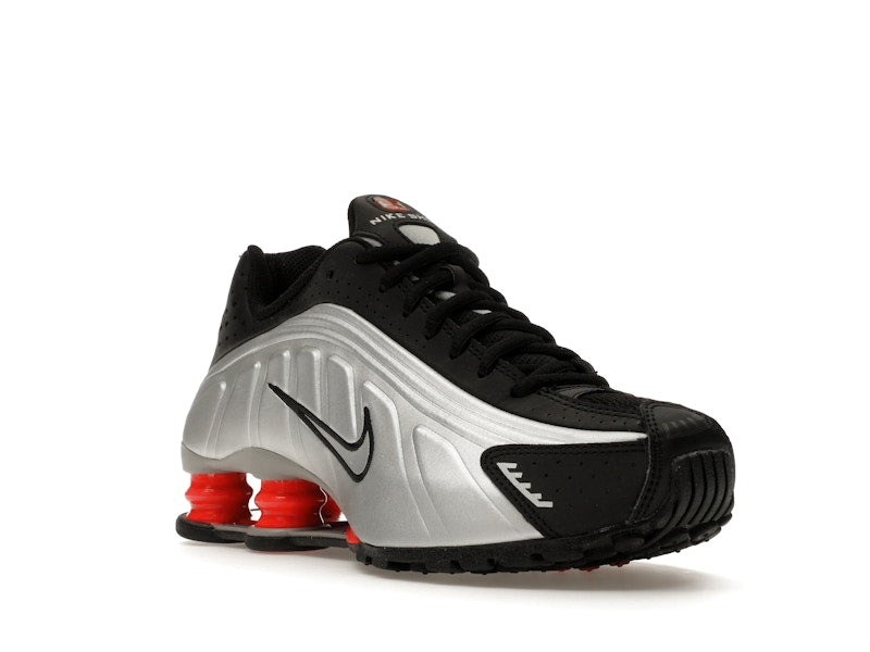 Nike Shox R4 Metallic Silver Black Picante Red (GS)