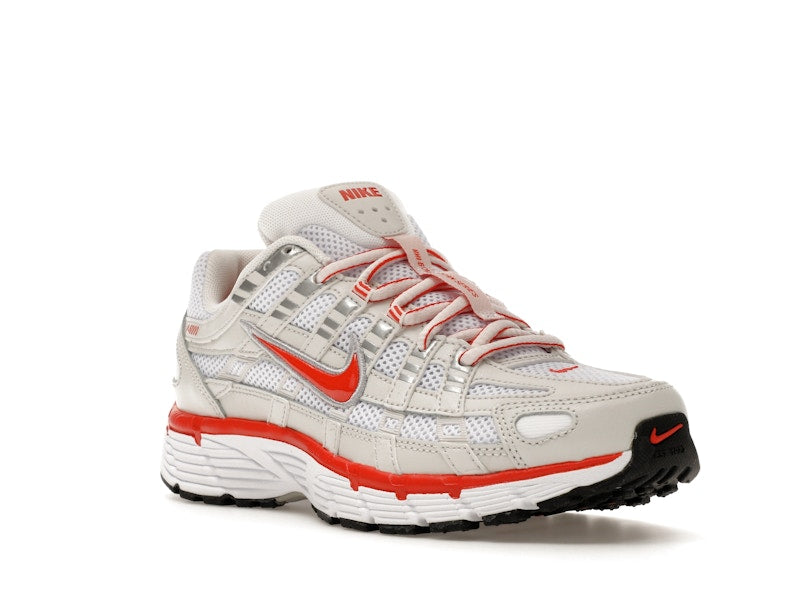 Nike P-6000 White Platinum Tint Black Picante Red (Women's)