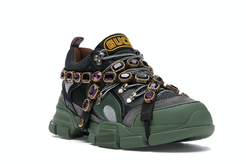 Gucci Flashtrek SEGA Green Removable Crystal
