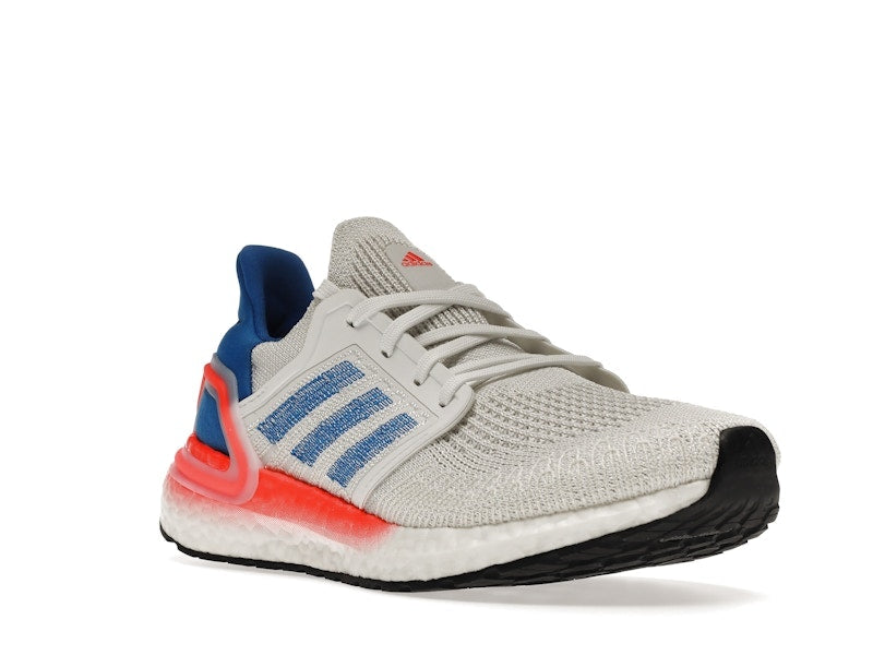 adidas Ultra Boost 20 White Glory Blue Solar Red