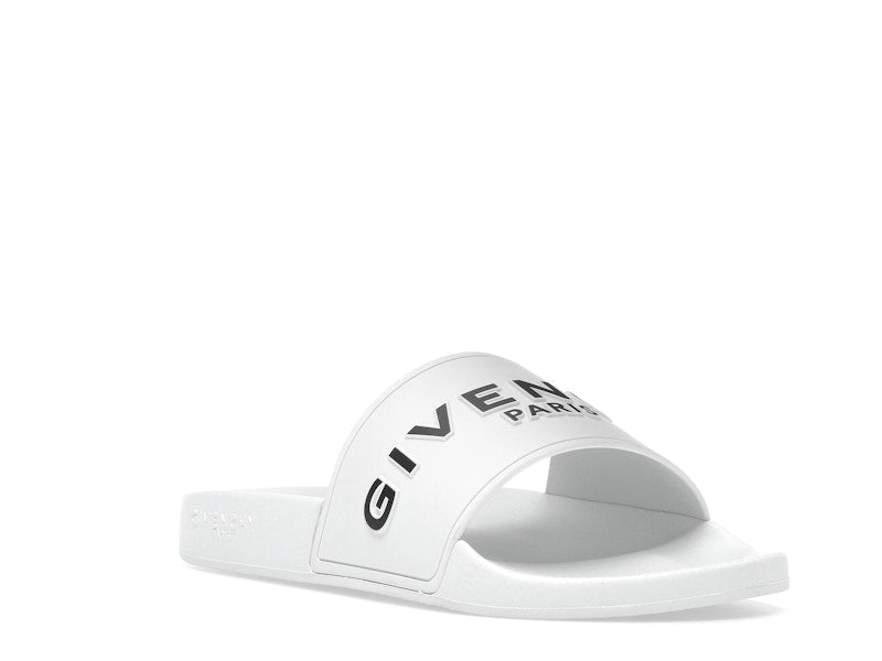 Givenchy Paris Flat Sandals White Black