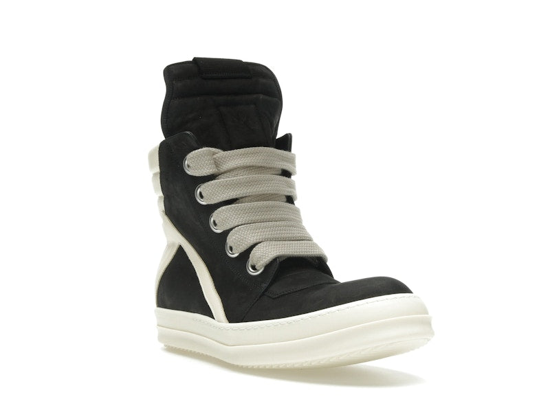 Rick Owens Geobasket Jumbo Lace High Black Milk