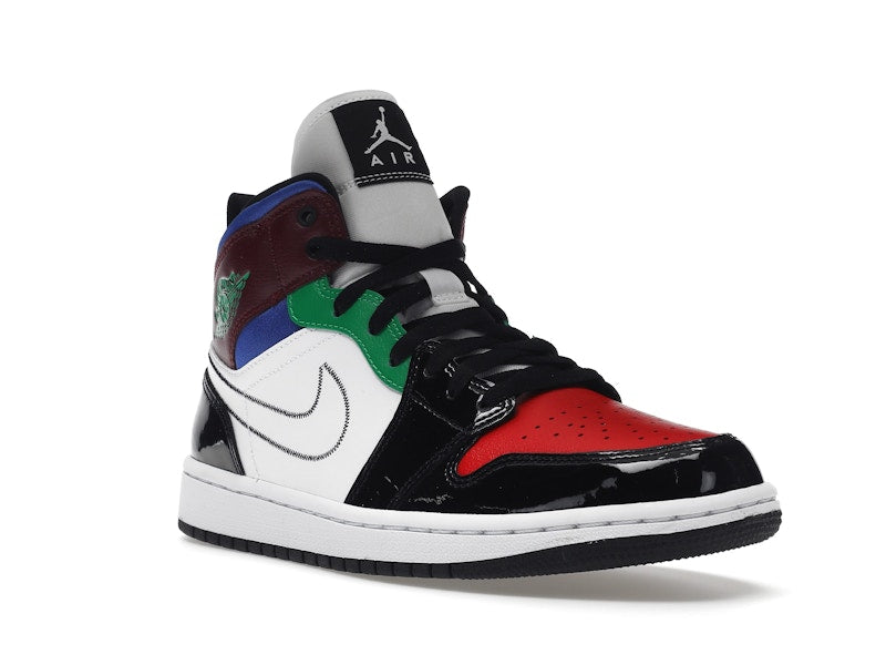 Jordan 1 Mid SE Black White Multi-Color (Women's)