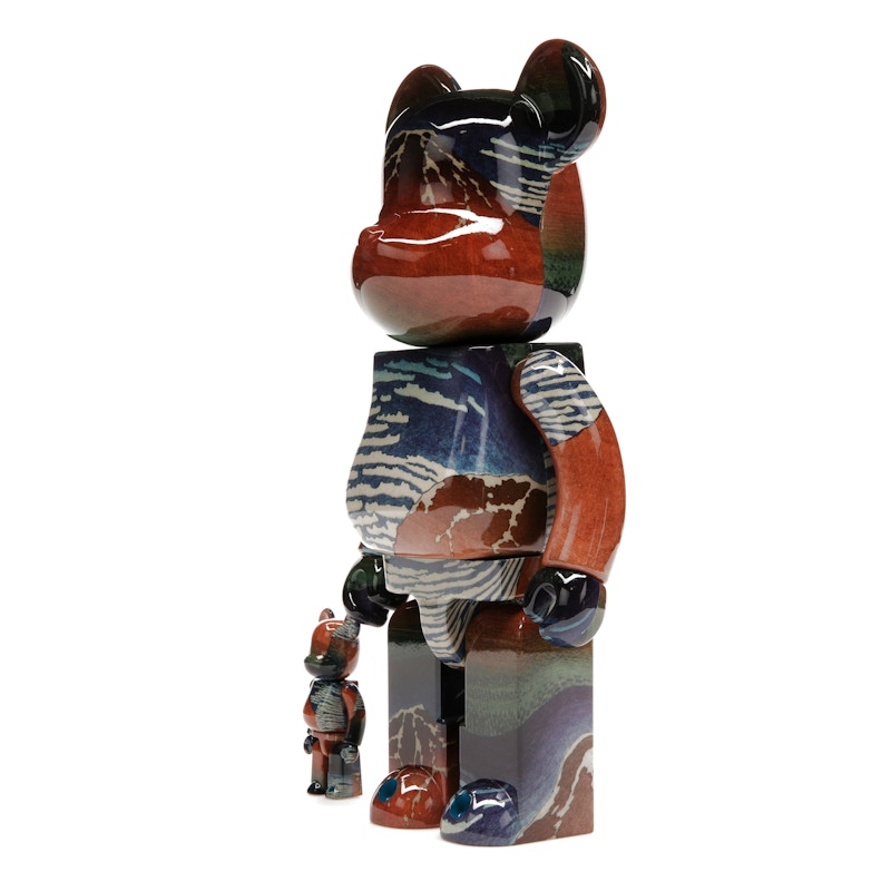 Bearbrick Katsushika Hokusai (Thirty-six Views of Tomitake, Fine Wind, Clear Morning) 100% & 400% Set