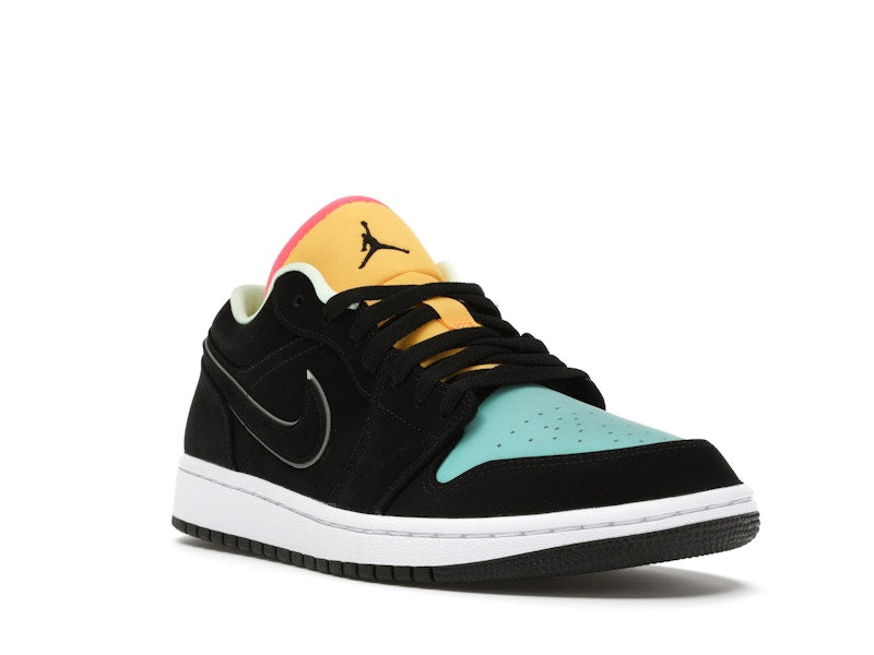 Jordan 1 Low Black Aurora Green Laser Orange