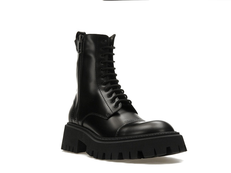Balenciaga Tractor 20mm Zip Up Boot Black