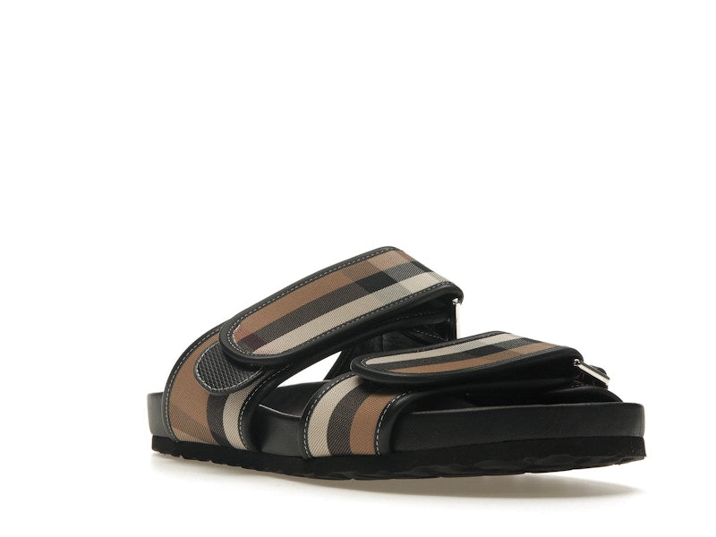 Burberry Check Sandals Birch Brown Black