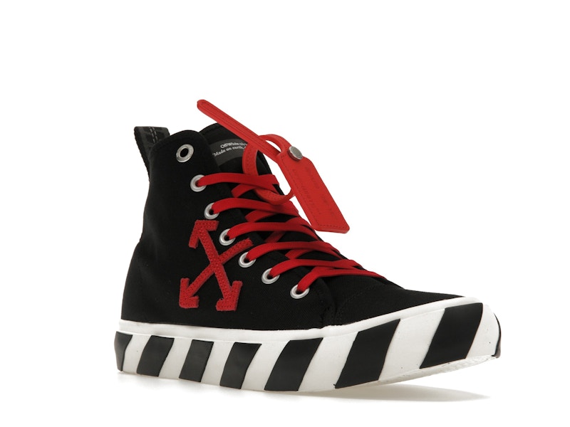 OFF-WHITE Vulcanized Hi Black Red Canvas