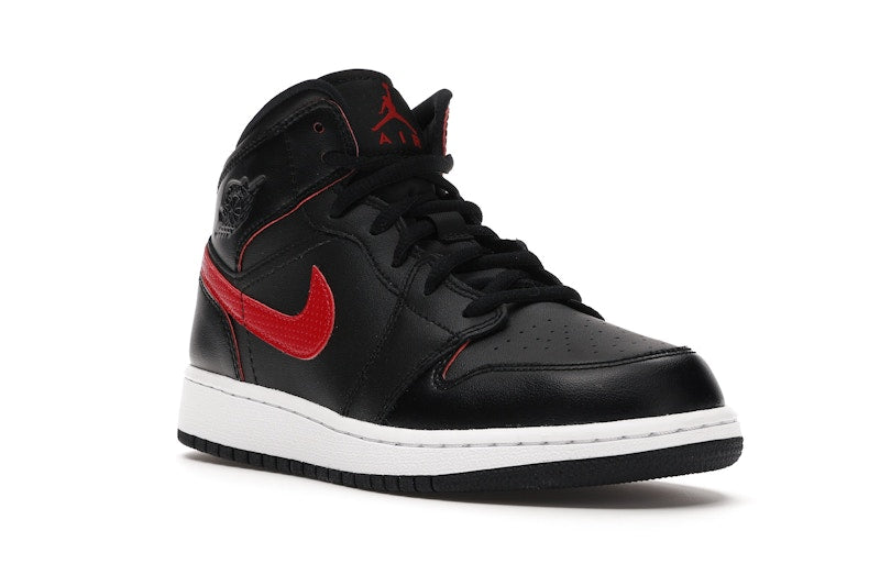 Jordan 1 Retro Mid Black Gym Red (GS)