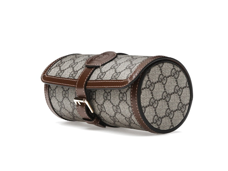 Gucci Supreme Monogram Watch Role Bag Brown