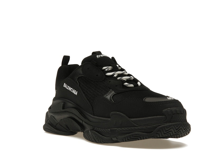 Balenciaga Triple S Black White Laces