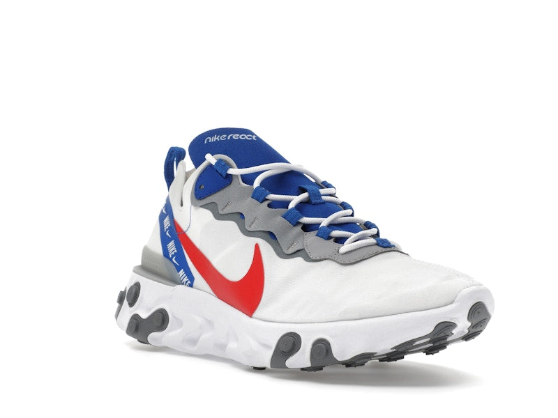 Nike React Element 55 White Game Royal Habanero Red