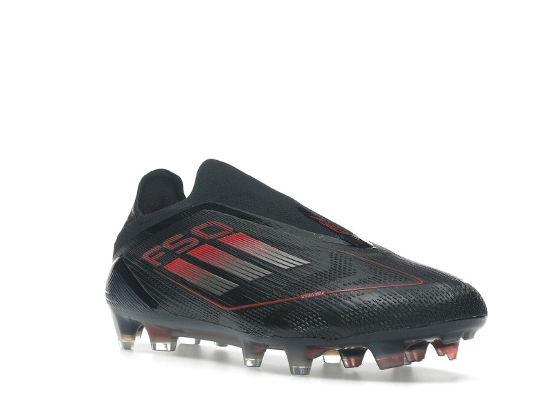 adidas F50 Elite Laceless FG Core Black Iron Metallic Lucid Red