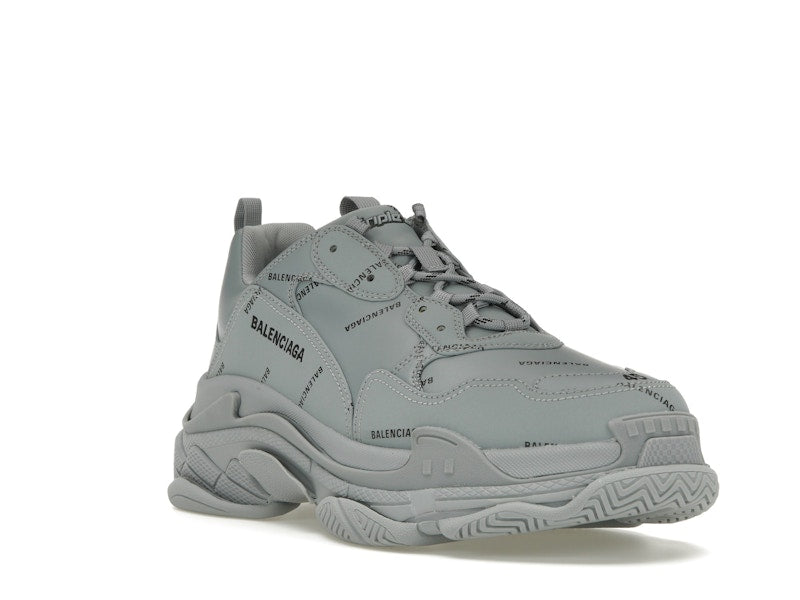 Balenciaga Triple S AllOver Logo Grey Black