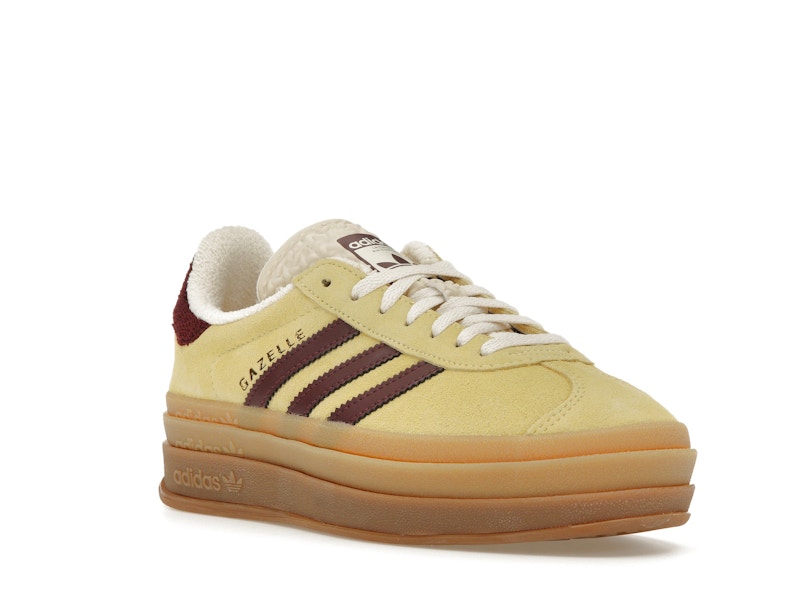 adidas Gazelle Bold Almost Yellow Maroon (Women's)