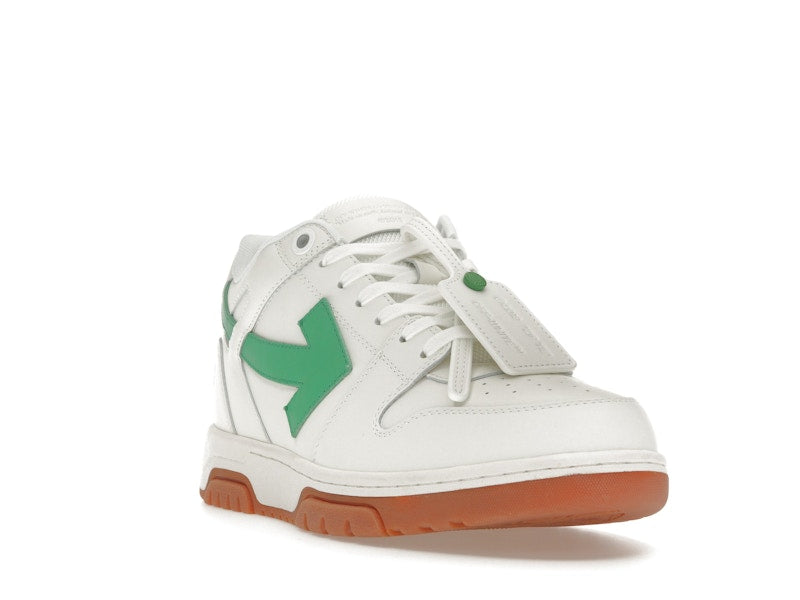 OFF-WHITE Out Of Office OOO Low Tops White Bright Green Brick Red
