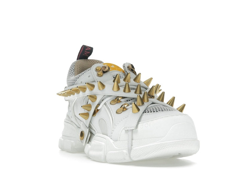 Gucci Flashtrek Chunky Leather Sneakers White Gold (Women's)