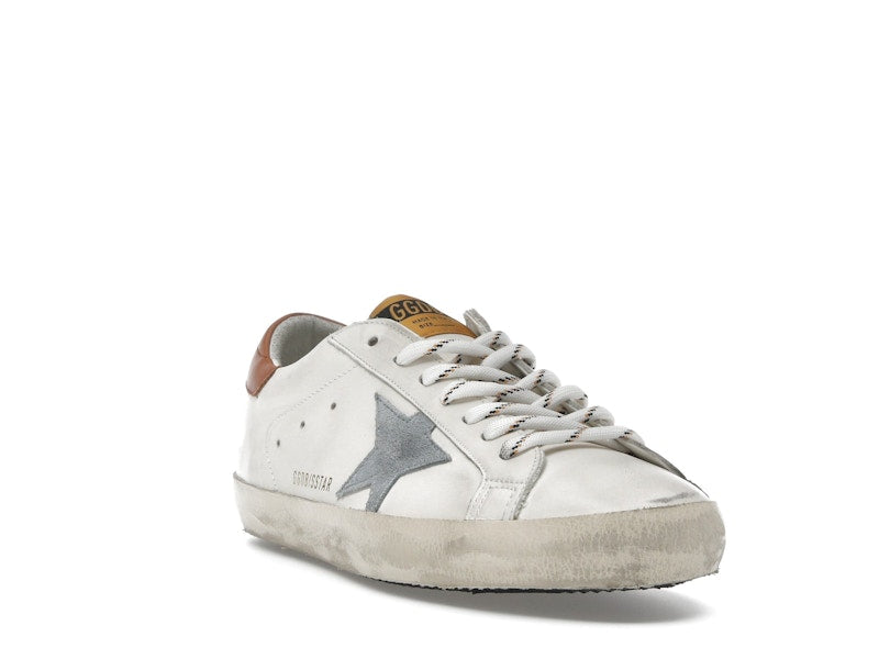 Golden Goose Super-Star White Grey Brown Heel Tab