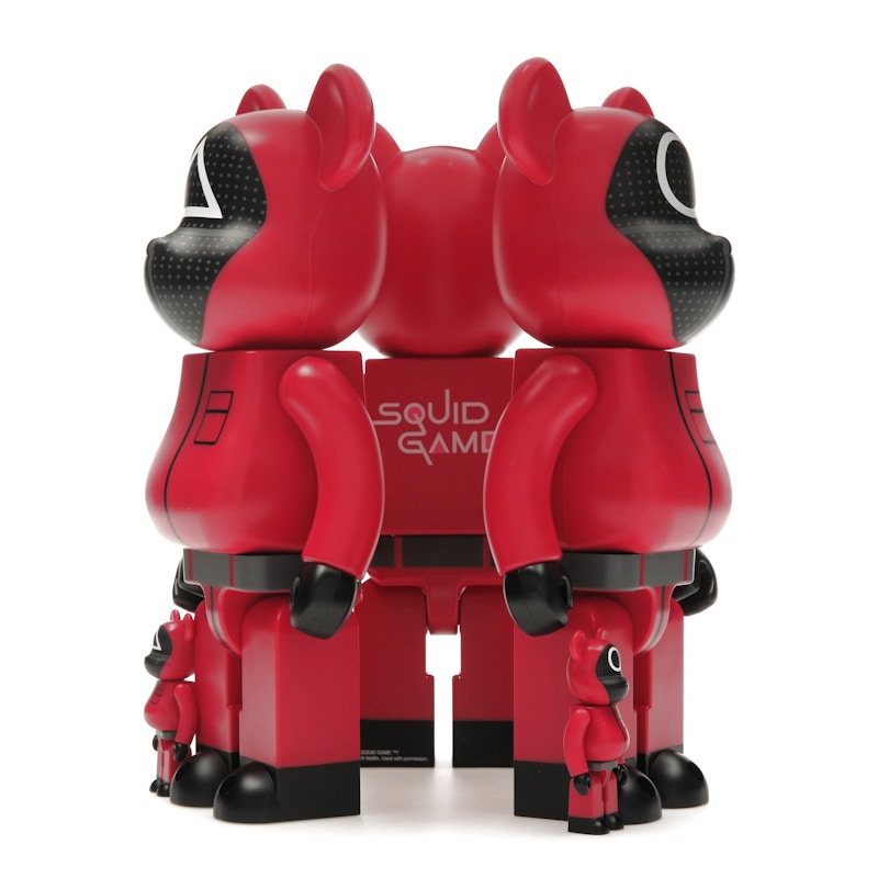 Bearbrick x Squid Game Guard (Circle/Triangle/Square) 100% & 400% Set of 3