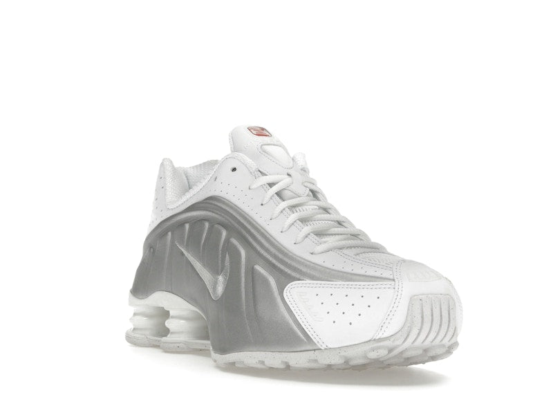 Nike Shox R4 White Bright Crimson Metallic Silver