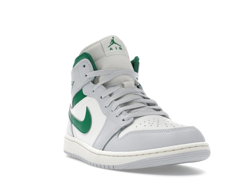 Jordan 1 Mid White Pure Platinum Pine Green