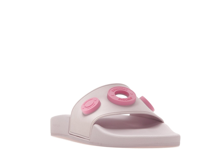 Burberry Logo Graphic Rubber Slide Pale Candy Pink (Women's)