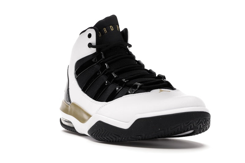 Jordan Max Aura White Metallic Gold Black