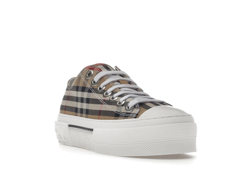 Burberry Vintage Check Cotton Sneakers Archive Beige White (Women's)